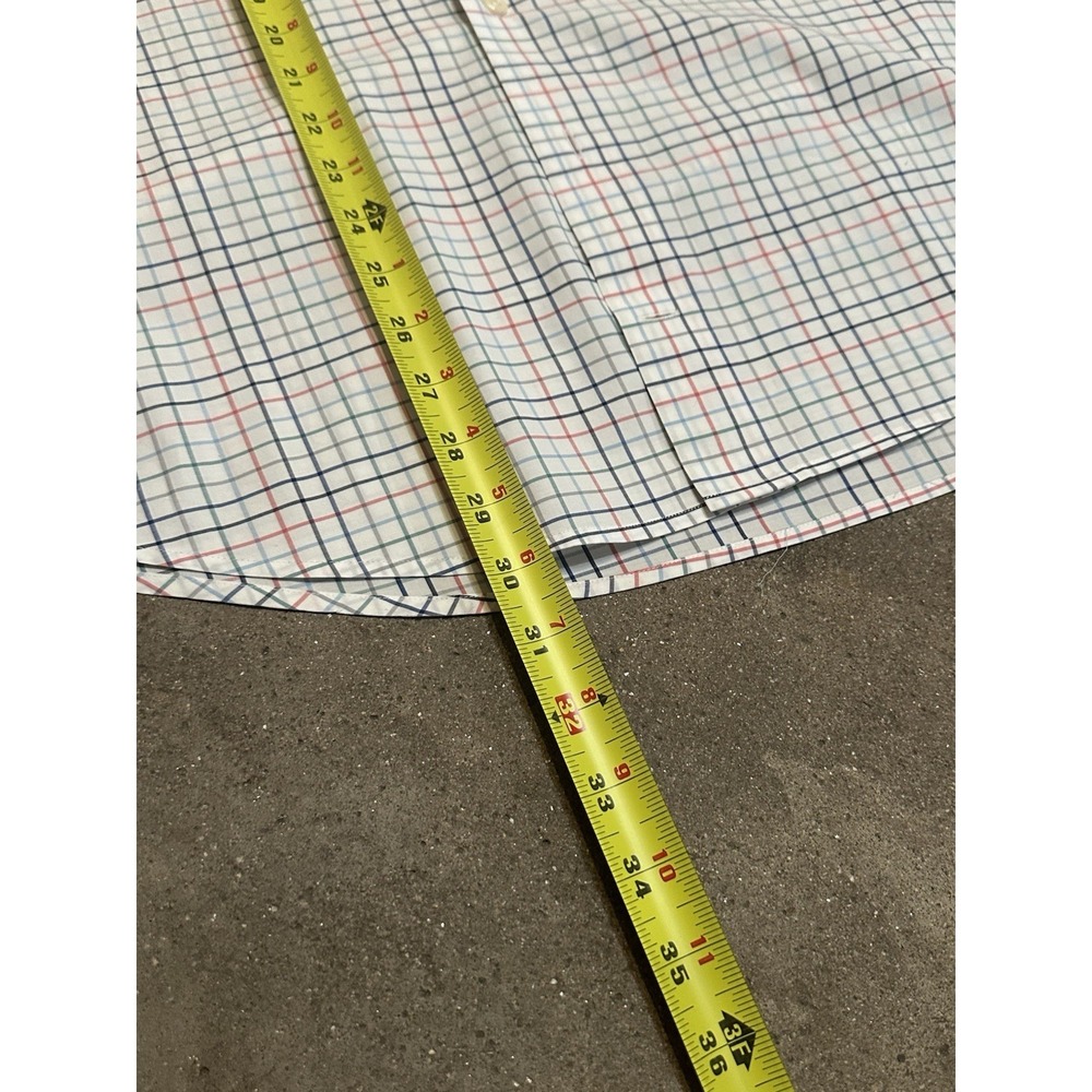 Peter Millar Button Down Shirt Men's Large Multicolor Check Plaid 100% Cotton - Picture 5 of 6